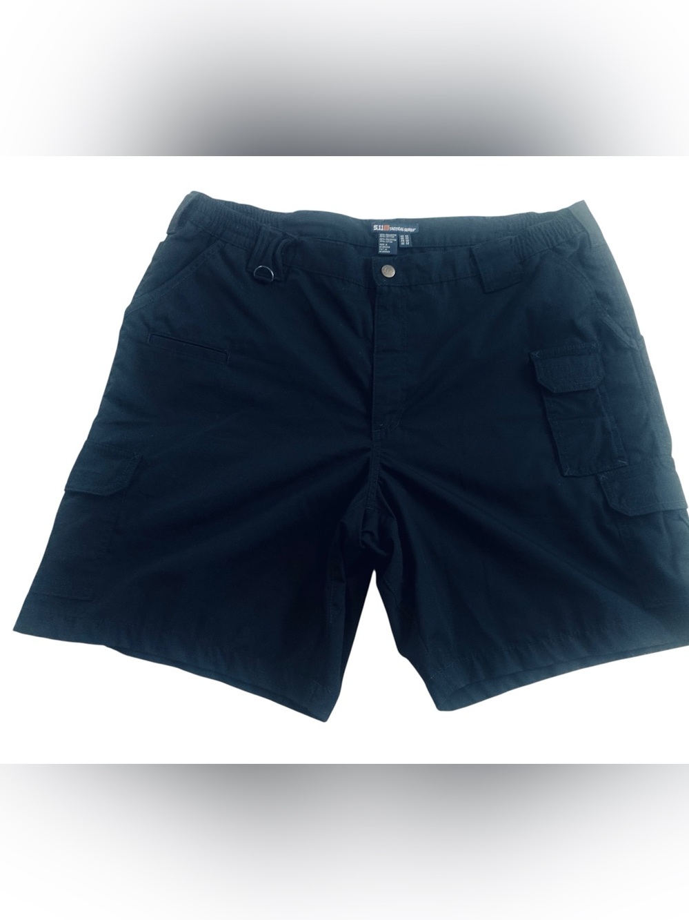 511 Tactical Shorts Mens 42 Black Solid Ripstop Cargo Utility Workwear Mid Calf